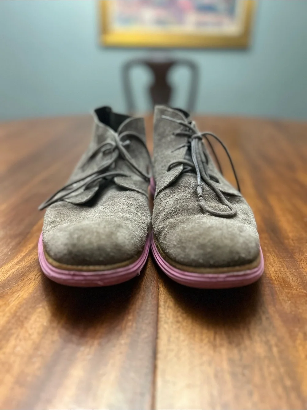Cole Haan Men’s Suede Lace-Up Shoes in Brown and Navy